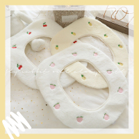 19新款 小清新水果刺绣毛绒马桶垫 简约秋冬保暖坐便器马桶圈套