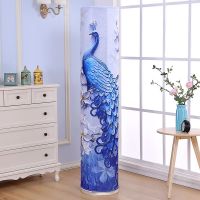 美的海尔格力i尚i享开机不取立式圆形空调套奥克斯柜机圆柱防尘罩|蓝孔雀[全包] 美的尊行奥克斯科龙海信190