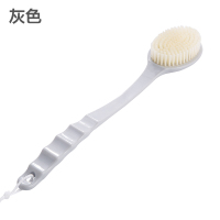 沐浴刷洗澡刷不求人后背刷子洗澡巾长柄软毛洗浴用品搓泥搓背神器|灰色浴刷