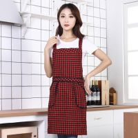 围裙女无袖坎肩背带可爱女厨房做饭棉防油污反穿衣罩衣成人工作服