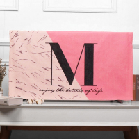 布艺电视机罩防尘罩挂式液晶55英寸50曲面盖巾65欧式电视机套壁挂|米白色爱慕 32英寸