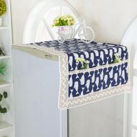 单开门双开门冰箱罩 洗衣机盖布储物袋小清新棉布家用电器防尘罩|小鲸鱼 微波炉盖巾35*100cm