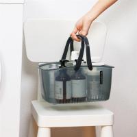 韩国浴室洗澡筐手提沐浴篮收纳篮塑料浴框大容量游泳洗浴篮子