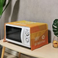 棉麻微波炉罩格兰仕美的格力防尘防油套盖布烤箱罩盖|sunshine-绒布新品 60*170cm双开门冰箱通用
