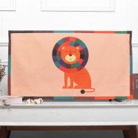 布艺电视机罩防尘罩挂式液晶55英寸50曲面盖巾65欧式电视机套壁挂|透明狮子王 60英寸