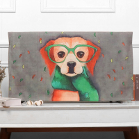 布艺电视机罩防尘罩挂式液晶55英寸50曲面盖巾65欧式电视机套壁挂|油画狗 50英寸