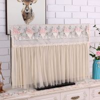 液晶台式挂式曲面电视机罩防尘罩英寸防尘电视罩|花团锦簇咖 55寸