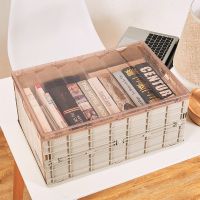 折叠收纳箱塑料学生书箱教室宿舍办公神器书籍零食车载整理箱透明