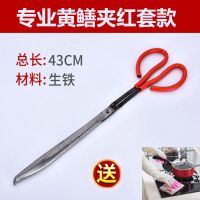 加长黄鳝夹鳝鱼钳控鱼器泥鳅夹螃蟹夹鳝鱼夹子环卫垃圾夹铁钳防滑|专业款黄鳝夹43CM（送手套1双）