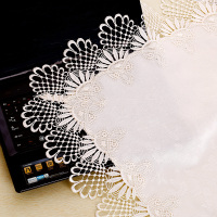 电脑罩笔记本盖布蕾丝绣花茶具小家电多用防尘巾打印机欧式防尘布|062款(水溶花边) 方形:40*40cm