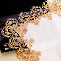 电脑罩笔记本盖布蕾丝绣花茶具小家电多用防尘巾打印机欧式防尘布|081款(水溶花边) 方形:56*56cm