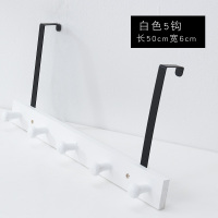 门后挂钩挂衣架免打孔厨房浴室门上强力无痕粘钩挂衣钩壁挂置物架|铁艺白色5钩