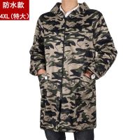 超大码罩衣男加肥胖子成人长袖拉链工作服中长款防水加绒围裙护衣