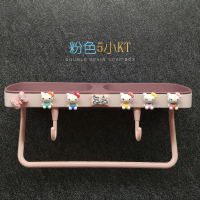 双格肥皂盒架壁挂式家用创意沥水免打孔卫生间毛巾杆置物架香皂盒|深灰色粉5小kt