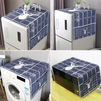 洗衣机罩盖布床头柜微波炉防水防尘布滚筒式全自动冰箱防尘罩盖巾|北欧D 60*150cm(洗衣机/单开门冰箱通用)