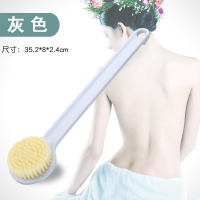 搓澡神器洗澡刷子搓背刷长柄搓澡巾沐浴球成人软毛后背浴刷不求人|单面灰色