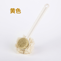 搓澡神器洗澡刷子搓背刷长柄搓澡巾沐浴球成人软毛后背浴刷不求人|双面刷黄色