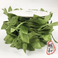 绿色森系藤条麻绳带叶子绳子手工制作diy装饰树叶照片墙材料|大叶子(约1.8厘米)一卷20米