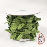 绿色森系藤条麻绳带叶子绳子手工制作diy装饰树叶照片墙材料|小叶子(约1.2厘米)一卷20米
