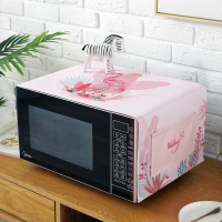 微波炉盖布防尘罩子烤箱遮尘盖巾防水防油全包北欧格兰仕|粉色火烈鸟 双开门冰箱70*175CM（升级防水）