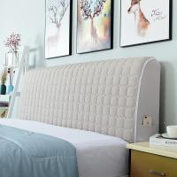 全包布艺床头罩软包床头套简约现代欧式防尘罩1.8m1.5米床保护套|纯棉-淡咖色 1.6米