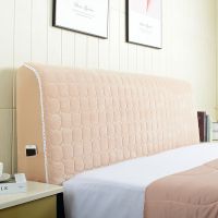 全包布艺床头罩软包床头套简约现代欧式防尘罩1.8m1.5米床保护套|绒布-驼色 1.2米