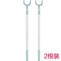 撑衣杆家用晾衣杆架丫叉挑衣杆衣服撑伸缩加长衣叉挂衣晒衣杆叉子|蓝色2根装[标准]62-104cm