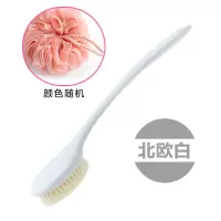 洗澡刷浴刷长柄搓背搓澡刷子搓泥软毛沐浴神器强力不求人后背刷|北欧白色+浴球