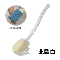 洗澡刷浴刷长柄搓背搓澡刷子搓泥软毛沐浴神器强力不求人后背刷|双面北欧白色+搓澡手套