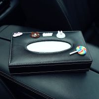 创意汽车内饰车载纸巾盒女餐巾纸盒车用车内装饰座式抽纸盒纸巾套|熊兔BABY款送纸巾送垫