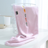 干发帽女吸水包头巾擦长头发可爱速干神器洗头巾浴帽干发毛巾|小鱼藕荷色