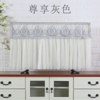 电视机罩高档挂式电视机罩欧式蕾丝42寸55英寸电视防尘罩电视盖布|花开富贵（银灰） 38/40寸