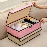 家用布艺衣柜内衣收纳盒抽屉内衣裤整理盒桌面文胸内裤袜子收纳箱