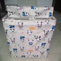 双缸半自动洗衣机罩防水防晒防尘普通双缸半自动双桶家用海尔美的|熊猫【涂银牛津布料防水防晒】 80*45*83