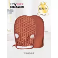 丽塔芙 沐浴花搓澡巾两用双面手套沐浴球成人强力搓泥搓背|双面磨砂(柑红色)