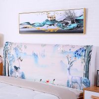 北欧风床头罩床头套罩软包防尘罩床背罩子保护套1.8床弹力布1.5床|山水福鹿 70*120cm