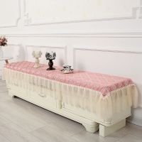 欧式电视柜罩电视机柜鞋柜罩防尘罩套台布盖巾电视柜桌布垫台布艺|红如意电视柜罩 35*240*15