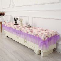 欧式电视柜罩电视机柜鞋柜罩防尘罩套台布盖巾电视柜桌布垫台布艺|紫花语电视柜罩 40*260*15
