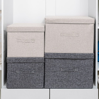 大号装衣服收纳箱布艺整理箱折叠有盖后备箱储物箱家用水洗收纳盒