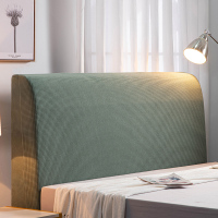 全包床头罩弹力绒布加厚床靠背套罩布艺防尘罩简约现|墨绿(加厚摇粒绒) 200CM适合200-220床头高45-80通用