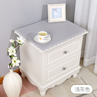 纯色简约现代床头柜罩盖布防水防尘电视柜桌布pvc梳妆台布长方形|浅灰色 电视柜:42*240cm