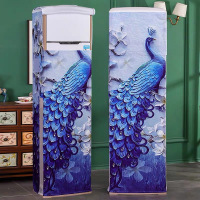 北欧立式空调罩空调防尘罩方形美的柜机格力海尔奥克斯客厅布艺|开机不取--孔雀 3P:高175*宽53*厚33cm