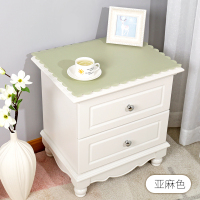 纯色简约现代床头柜罩盖布防水防尘电视柜桌布pvc梳妆台布长方形|亚麻色 电视柜:42*220cm