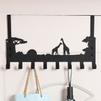 免打孔门后挂钩置物架壁挂衣架浴室免钉门上背式衣服挂架衣帽衣钩|长颈鹿与落日——售价