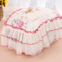 电饭锅罩盖布圆形防尘罩欧式田园蕾丝多用盖巾电饭煲多用布艺罩|15号红方形 通用