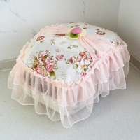 电饭锅罩盖布圆形防尘罩欧式田园蕾丝多用盖巾电饭煲多用布艺罩|月朦胧方形 通用