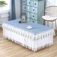 茶几罩桌布茶几套茶几垫客厅加厚长方形布艺茶几布餐桌布防尘罩套|雾霾蓝色 宽55*长110*高40cm