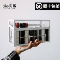 网红玻璃口红收纳盒多格防尘ins桌面整理化妆品唇釉口红盒子