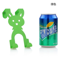 阿诗雅门上挂衣架炫彩卡通兔门后挂钩无痕门背挂钩无痕免钉挂衣钩|绿色【单只】