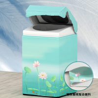 海尔洗衣机罩防水防晒全自动波轮上开盖美的6 7 8 9 kg通用防尘罩|荷叶田田(加绒) 波轮上开专用5公斤